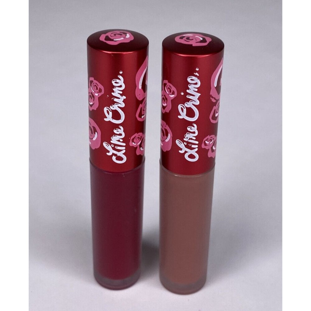Lime Crime Velvetines  Liquid Lipstick Travel Size Lot Of 2 SASHA and RED ROSE